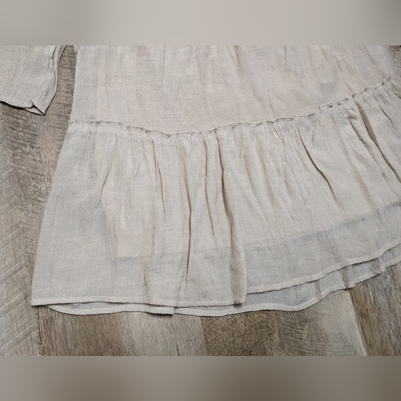 Indigo Rose Creamy Beige Long Sleeve Boho Dress - Picture 9 of 10